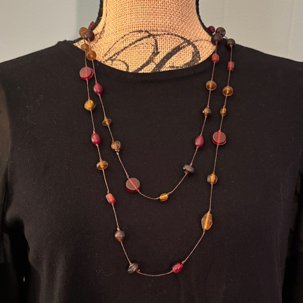 Vintage Limited 90's Mixed Beads Layering Necklace